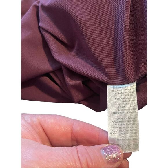 Matte Grey Mens Burgundy High-Low Hem Four-Button Placket Polo Shirt Size XL - Picture 7 of 13